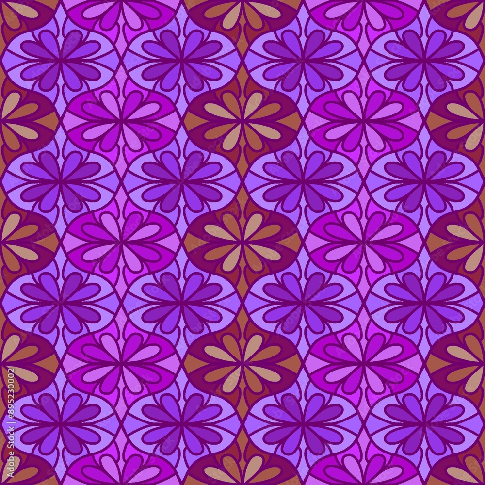 Abstract geometric floral seamless flower pattern for fabrics and linens Abstract geometric floral seamless flower pattern for fabrics and linens