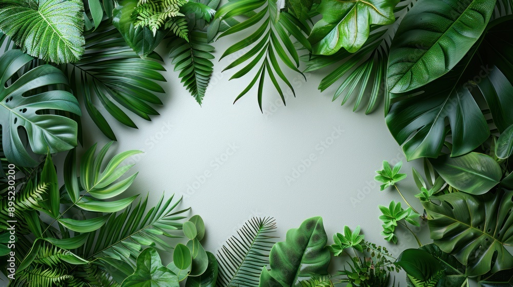 Tropical Leaves Frame Tropical Leaves Frame