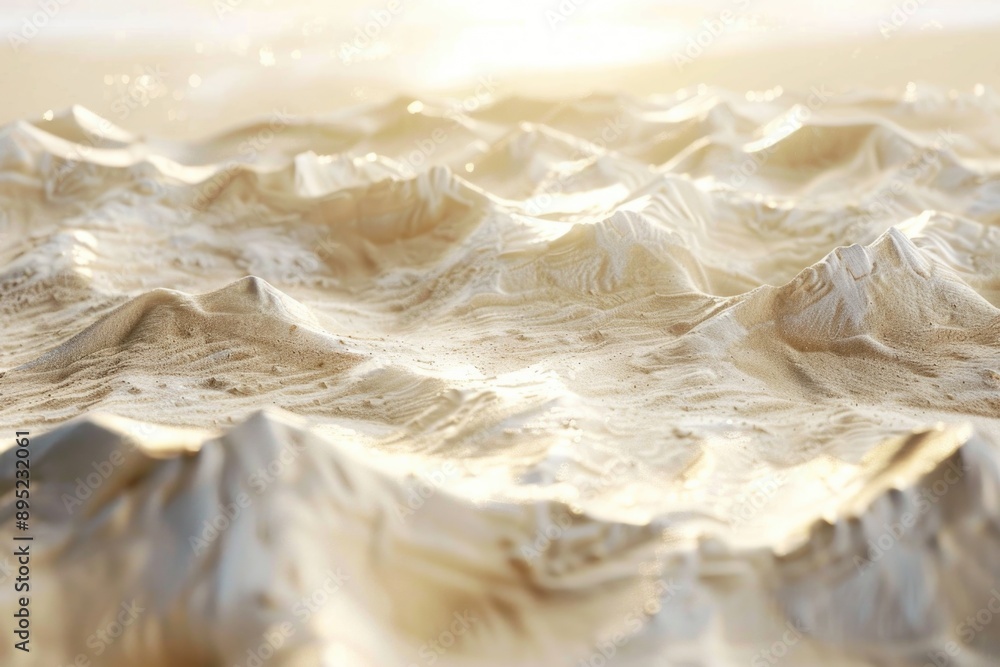 A computer-generated image of a mountain range with peaks and valleys A computer-generated image of a mountain range with peaks and valleys