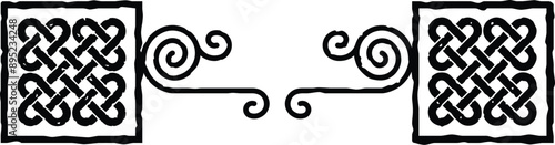 Celtic Spiral Header - Square Ends - Seamless Knot