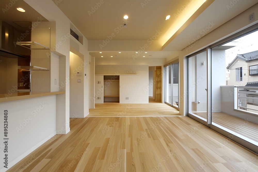 Obraz premium Modern Interior Design Of A Living Room With Hardwood Floors