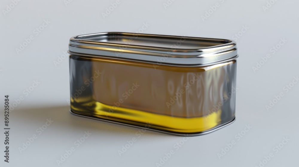 A metal vial containing a yellow chemical liquid, suitable for medical or laboratory use A metal vial containing a yellow chemical liquid, suitable for medical or laboratory use