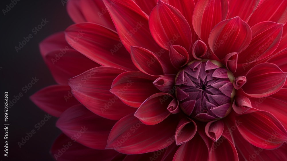 Close-Up of a Red Dahlia Flower with Intricate Petal Details and Rich, Vibrant Colors
Close-Up of a Red Dahlia Flower with Intricate Petal Details and Rich, Vibrant Colors