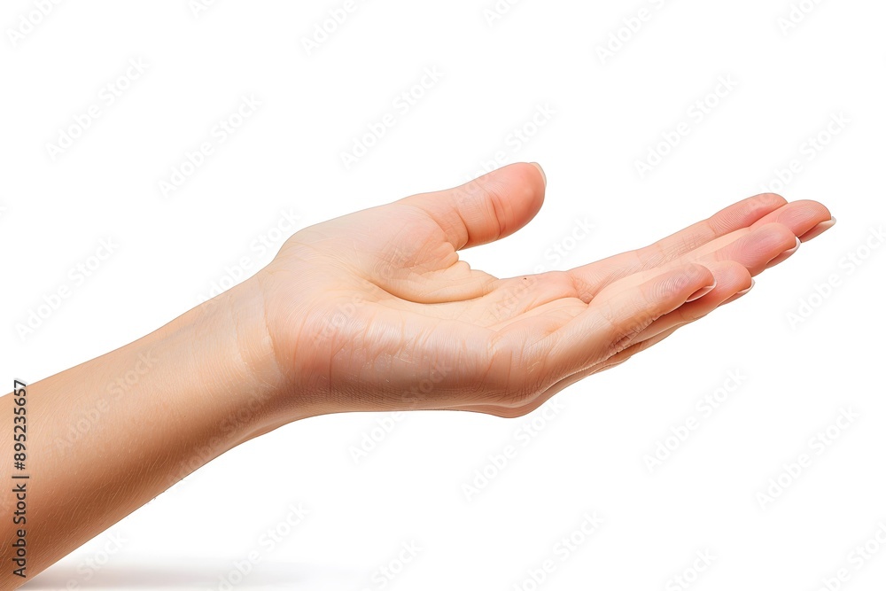 An open hand with the palm facing upwards An open hand with the palm facing upwards
