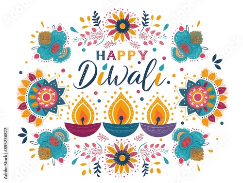 Free happy diwali greeting background wallpaper card post