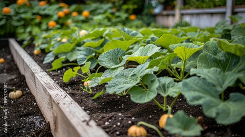 pumpkin seeds in raised beds generative ai