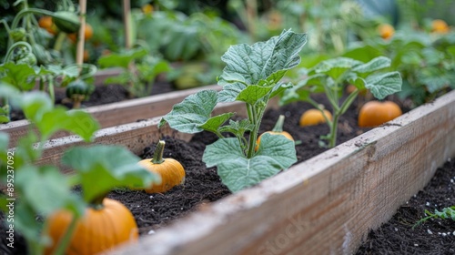 pumpkin seeds in raised beds generative ai