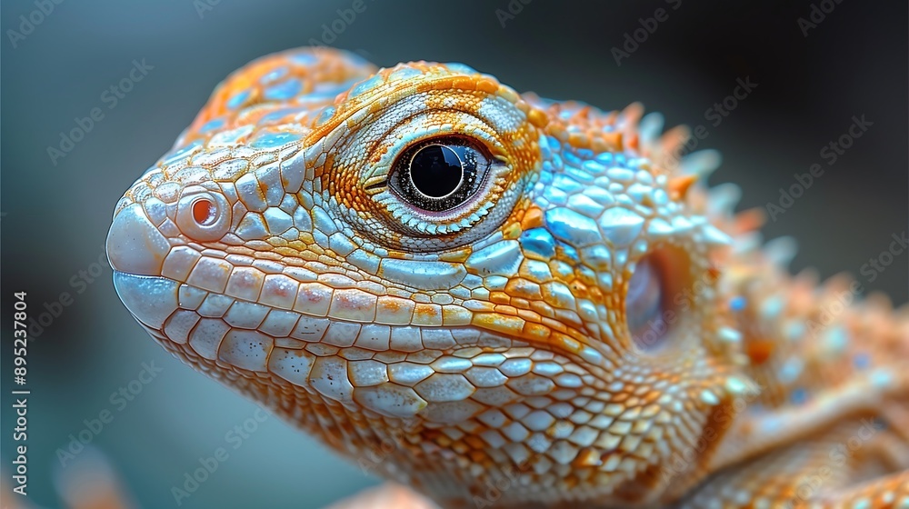 Macro close-up ultra realistic photo of a lizard. Generative AI. Macro close-up ultra realistic photo of a lizard. Generative AI.