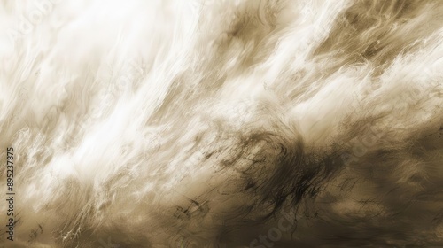 dramatic sandstorm with swirling dust clouds warm sepia tones isolated on white dynamic movement and texture evoking power of nature