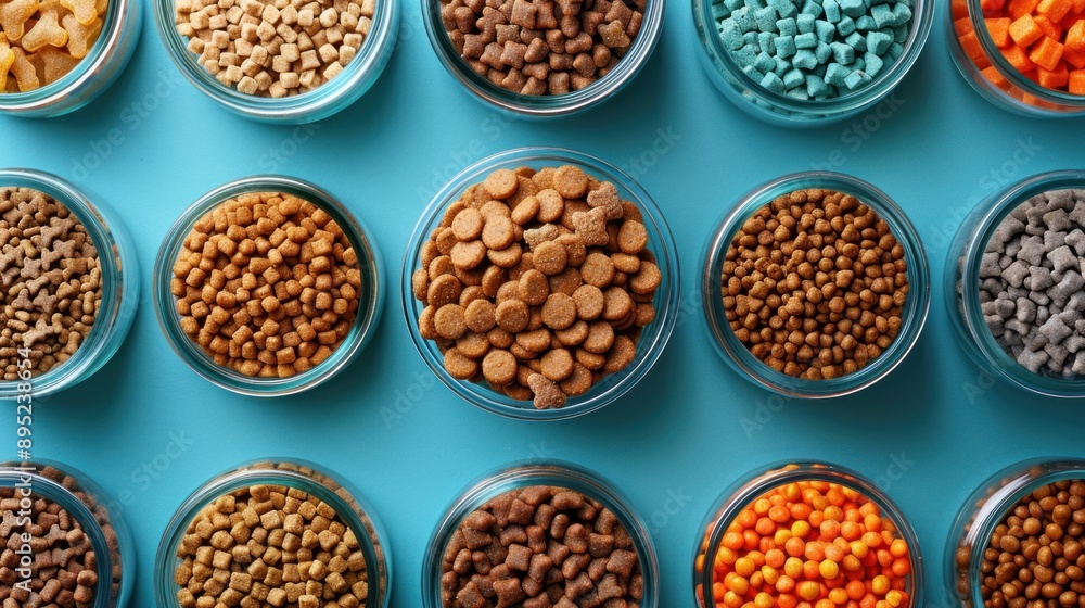 Assortment of Pet Food Kibble Assortment of Pet Food Kibble