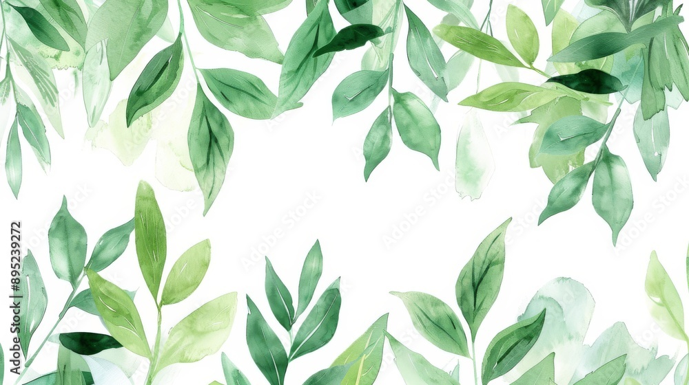Fototapeta premium An organic plant and leaf pattern drawn in pencil. Simple organic plants design. Botany vintage graphic art. Simple, minimalistic, clean design.