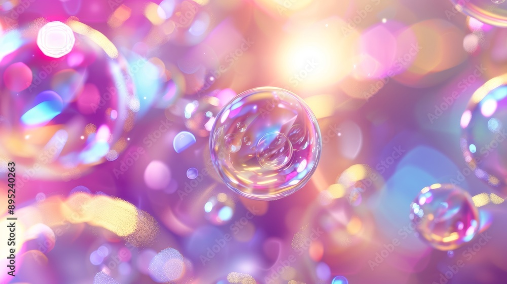 An abstract desktop background with a background of flying bubbles. An abstract desktop background with a background of flying bubbles.