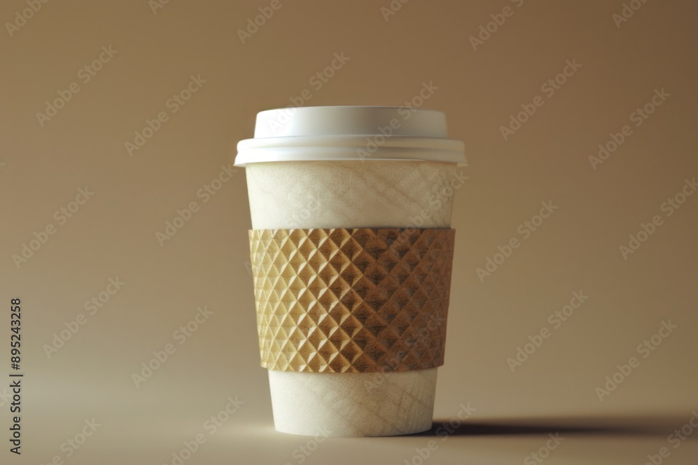 A cup of coffee with a lid sitting on a table A cup of coffee with a lid sitting on a table