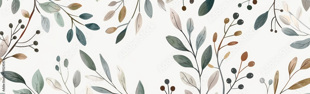 Floral botanical blackberry vines seamless repeating wallpaper pattern - exquisite elegance gold and blue-gray Floral botanical blackberry vines seamless repeating wallpaper pattern - exquisite elegance gold and blue-gray