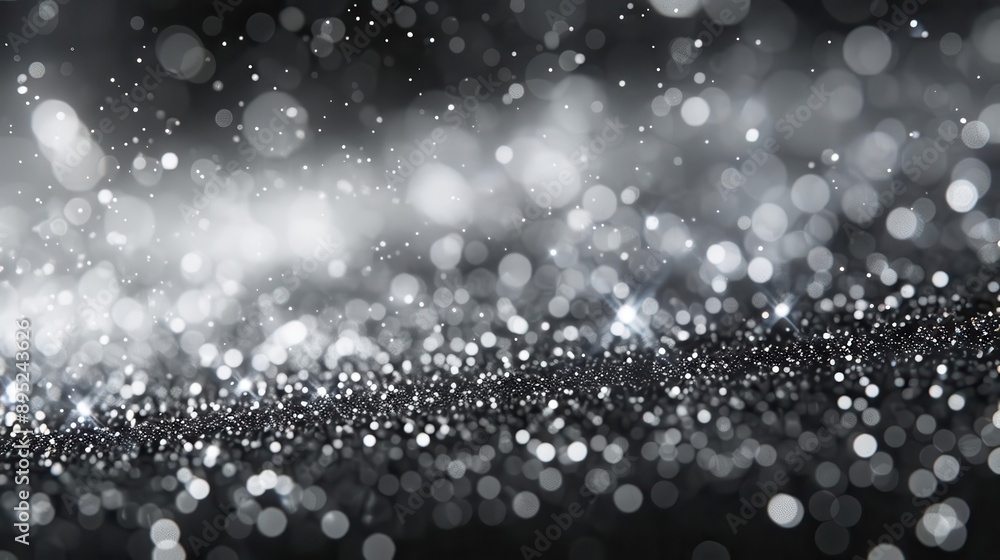 mesmerizing silver glitter particles suspended in motion creating a shimmering bokeh effect abstract background perfect for luxurious or celebratory themes mesmerizing silver glitter particles suspended in motion creating a shimmering bokeh effect abstract background perfect for luxurious or celebratory themes