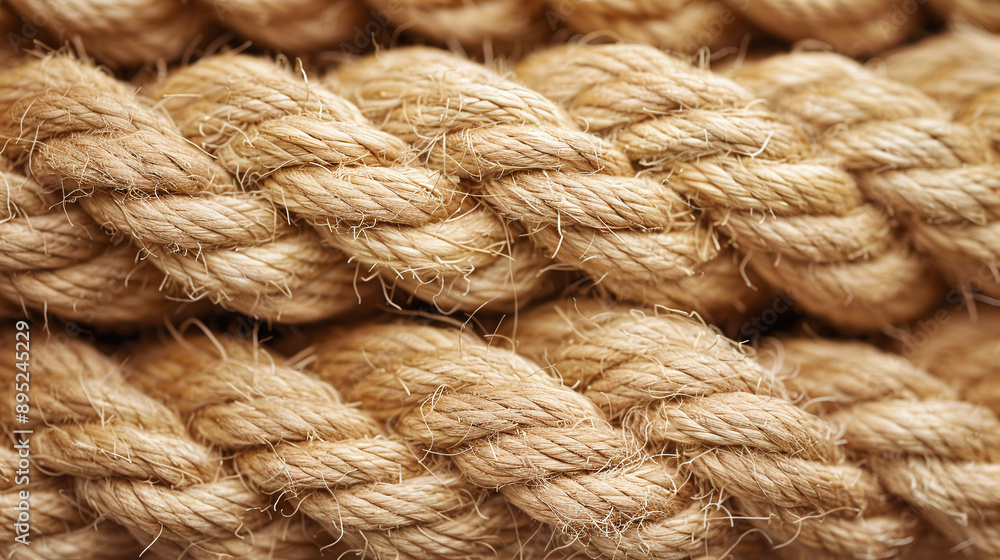 Jute Rope: Close up of thick jute rope texture. Jute Rope: Close up of thick jute rope texture.