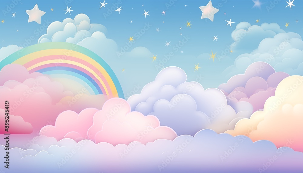 rainbow and clouds in sky rainbow and clouds in sky