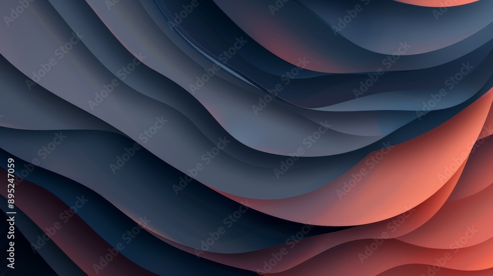Abstract background with flowing blue and red waves Abstract background with flowing blue and red waves