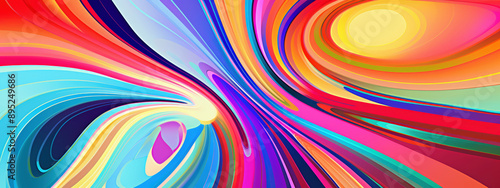 abstract background with colorful lines and shapes, psychedelic art, colorful curves, multicolor color palette background