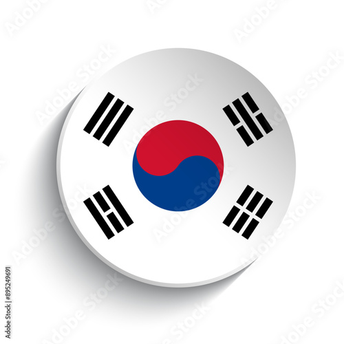 South Korea flag button