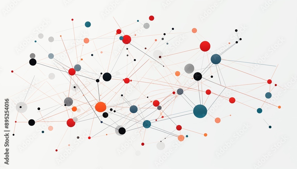 abstract background with connected circles abstract background with connected circles