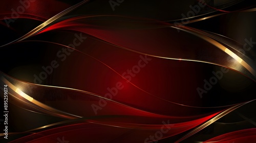 Elegant Red and Gold Design with Modern Touch