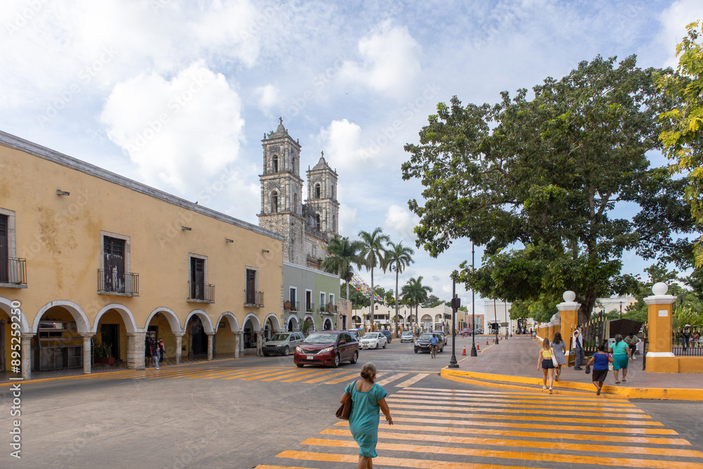 Obraz premium downtown Valladolid Mexico 