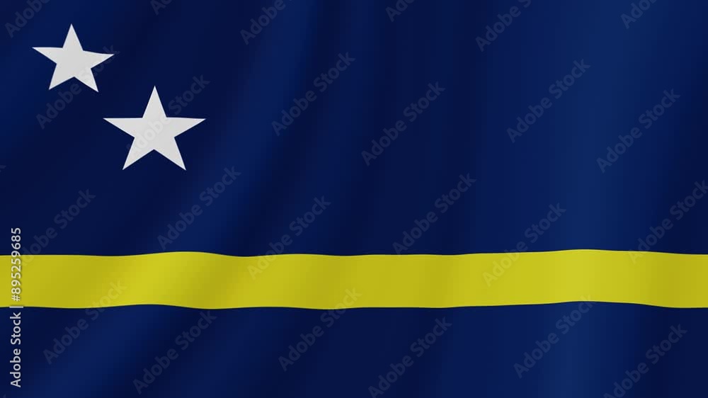 Curacao Waving Flag. Realistic Flag Animation. Seamless Loop Background.
Curacao Waving Flag. Realistic Flag Animation. Seamless Loop Background.