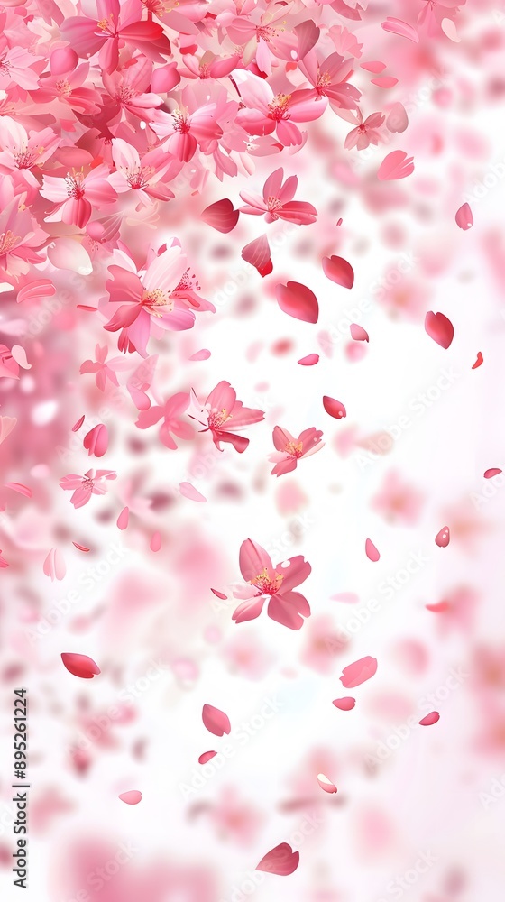 Falling Rose Petals on a White Background
Falling Rose Petals on a White Background