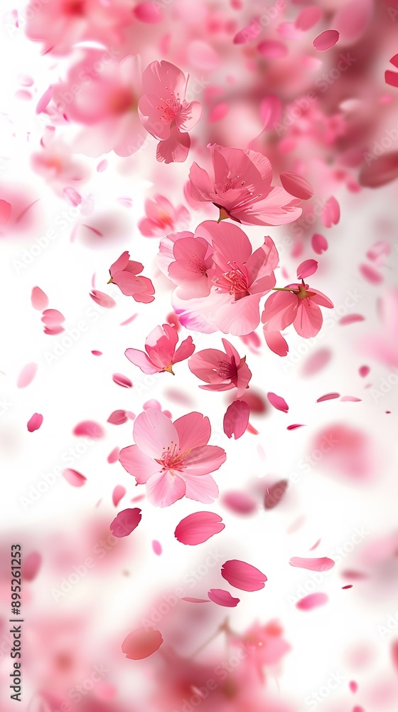 Falling Rose Petals on a White Background
Falling Rose Petals on a White Background