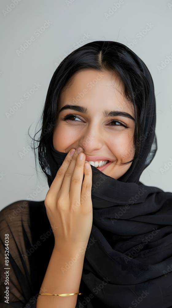 Young Arabic Woman Smiling and Looking at Camera Young Arabic Woman Smiling and Looking at Camera