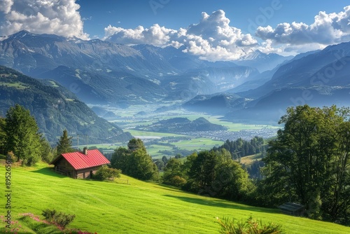 A view of beautiful Austrian scenery - generative ai