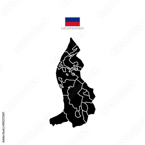 liechtenstein map background with states. liechtenstein map isolated on white background. Vector illustration map Europe