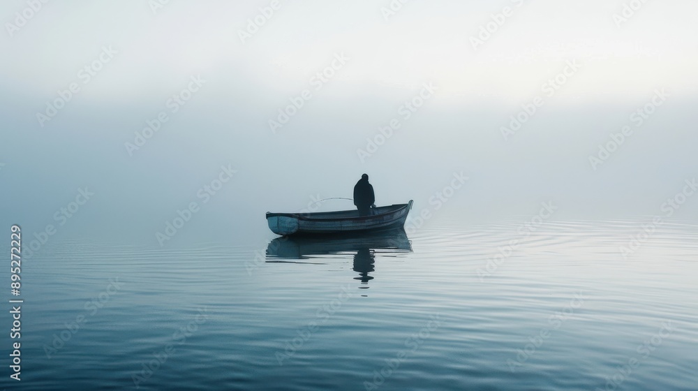 Fishing boat and fisherman in the sea, foggy morning over the water. --ar 16:9 Job ID: 4e9f58e4-7676-4b1a-8ce5-9fe72ab4fdba Fishing boat and fisherman in the sea, foggy morning over the water. --ar 16:9 Job ID: 4e9f58e4-7676-4b1a-8ce5-9fe72ab4fdba