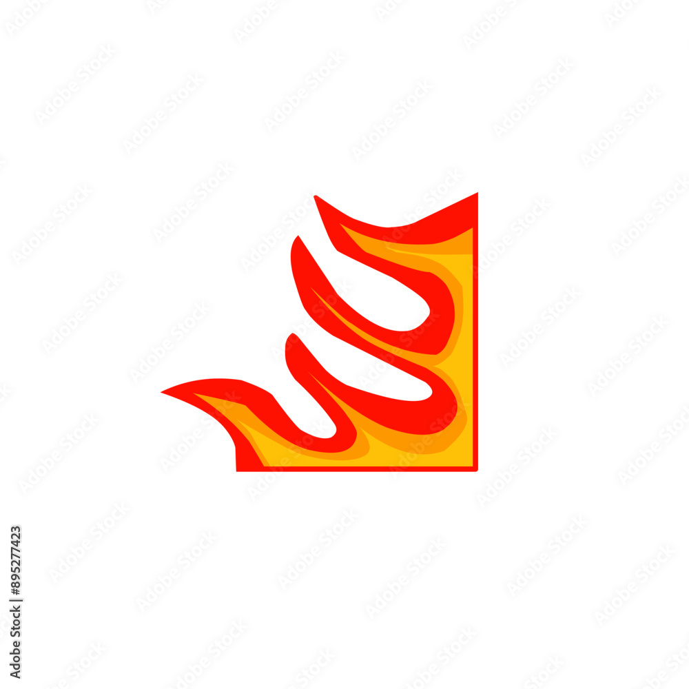 Obraz premium fire frame corner boundaries