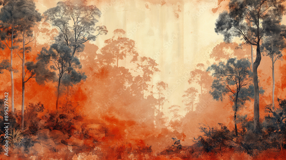 Australian Outback-Inspired Curtains with Red Desert Landscapes, Kangaroos, and Eucalyptus Trees Australian Outback-Inspired Curtains with Red Desert Landscapes, Kangaroos, and Eucalyptus Trees