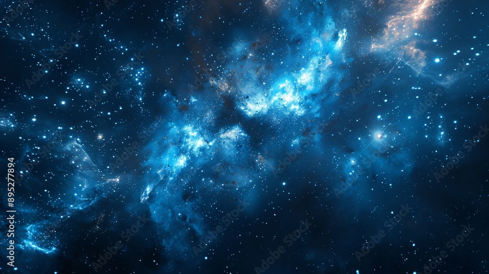 Fototapeta premium Cosmic Nebula: A Starry Night in the Universe