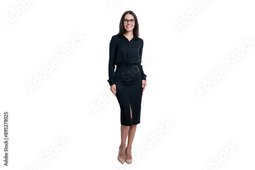 Fotografie Successful businesswoman isolated on white