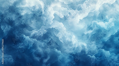 Wallpaper Mural Abstract Blue Cloud Formation Torontodigital.ca