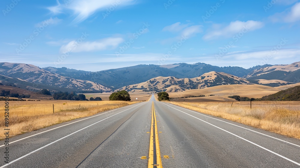 Fototapeta premium Interstate commute with a stunning outlook, Interstate, Outlook, Commute