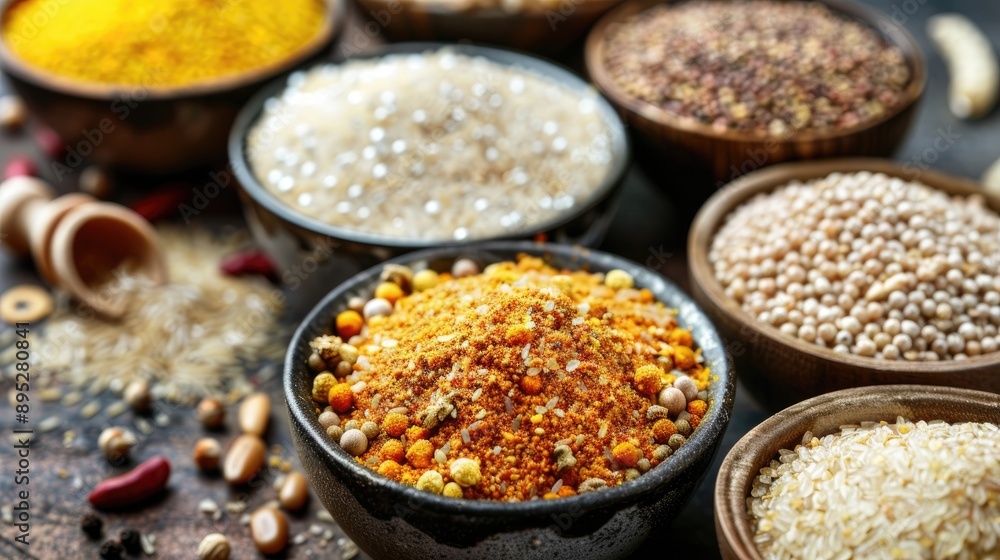Various dry cooking ingredients selection Various dry cooking ingredients selection