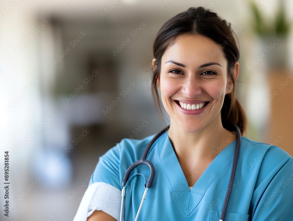 Nurse checking vital signs while offering words of encouragement, support and healthcare Nurse checking vital signs while offering words of encouragement, support and healthcare