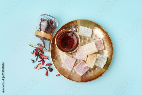 Plate with tasty Turkish De...