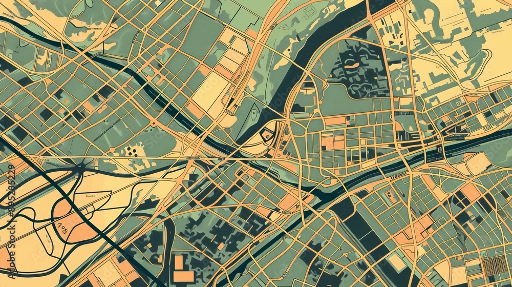 Obraz premium New Orleans map background louisiana