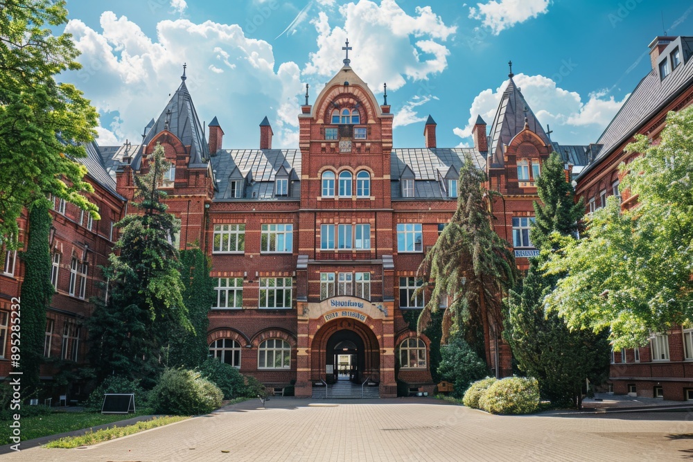 Exterior of a university in Europe Exterior of a university in Europe
