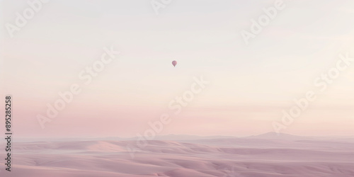 Wallpaper Mural A dreamy photo of a morning sky with a distant hot air balloon in the distance Torontodigital.ca