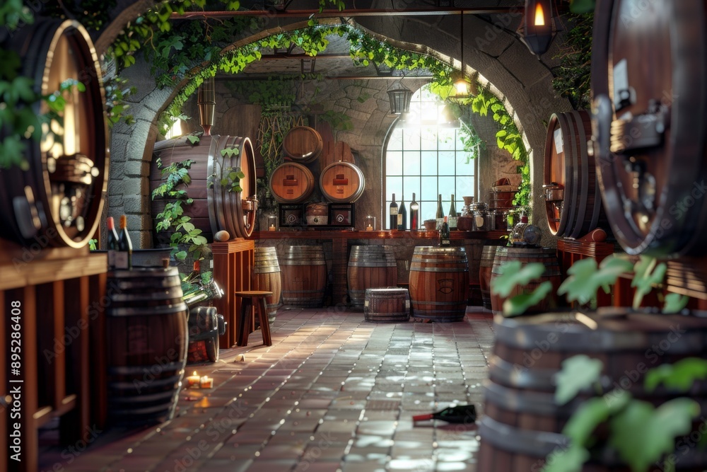 Obraz premium Interior of a wine making factory