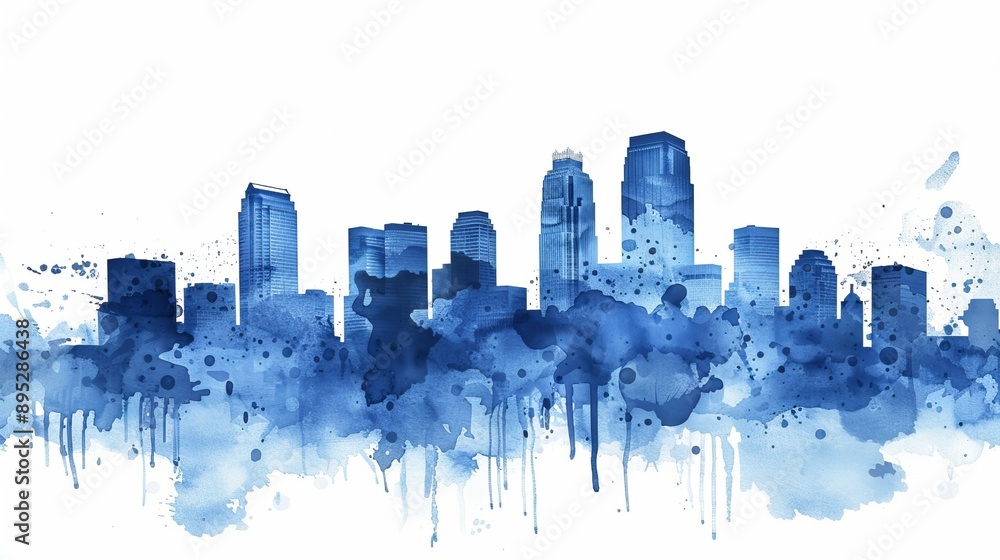 Obraz premium Minneapolis Minnesota at Sunset on the Mississippi River,