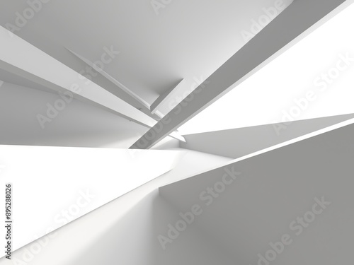 Wallpaper Mural Abstract light corridor interior. Futuristic architecture background Torontodigital.ca