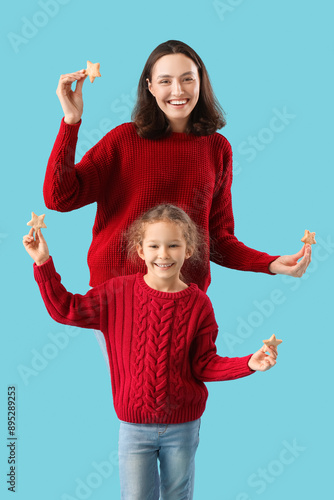 Young mother and her little...